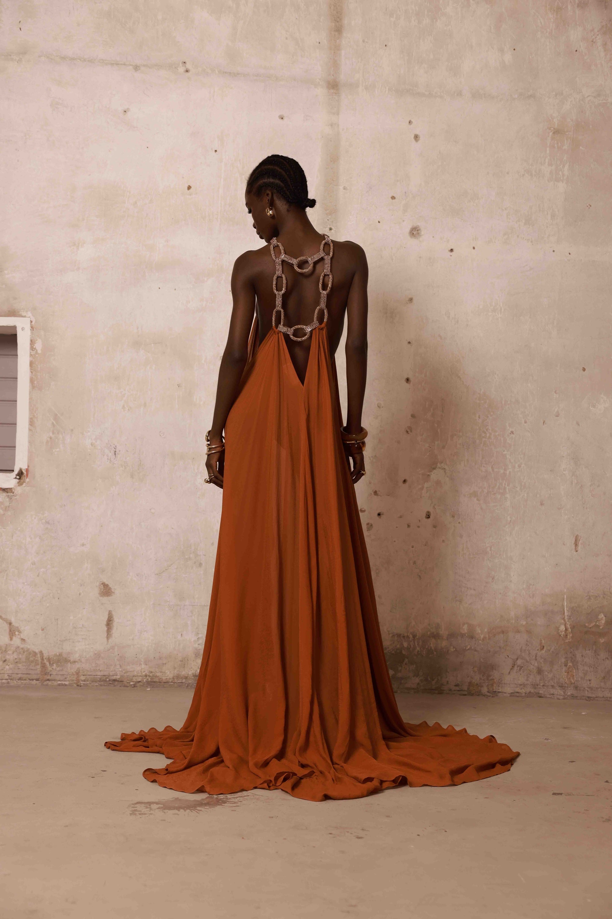 Zuri Halterneck Cutout Gown